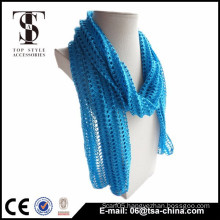 Hot selling blue trend hollow special technological scarf